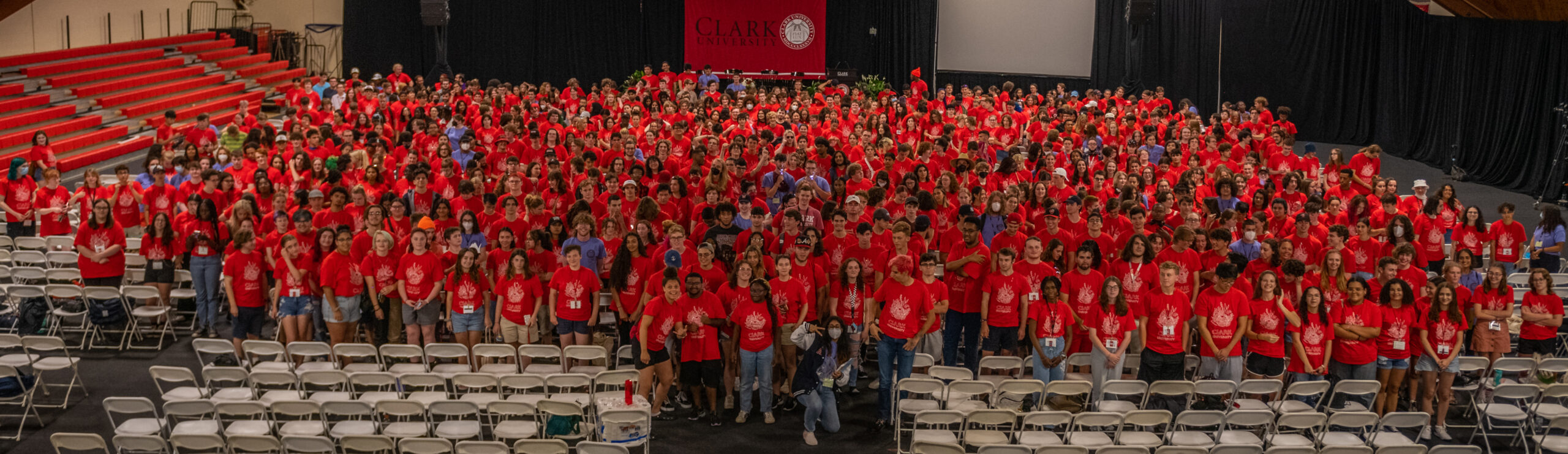 Class of 2026 in red T-shirts