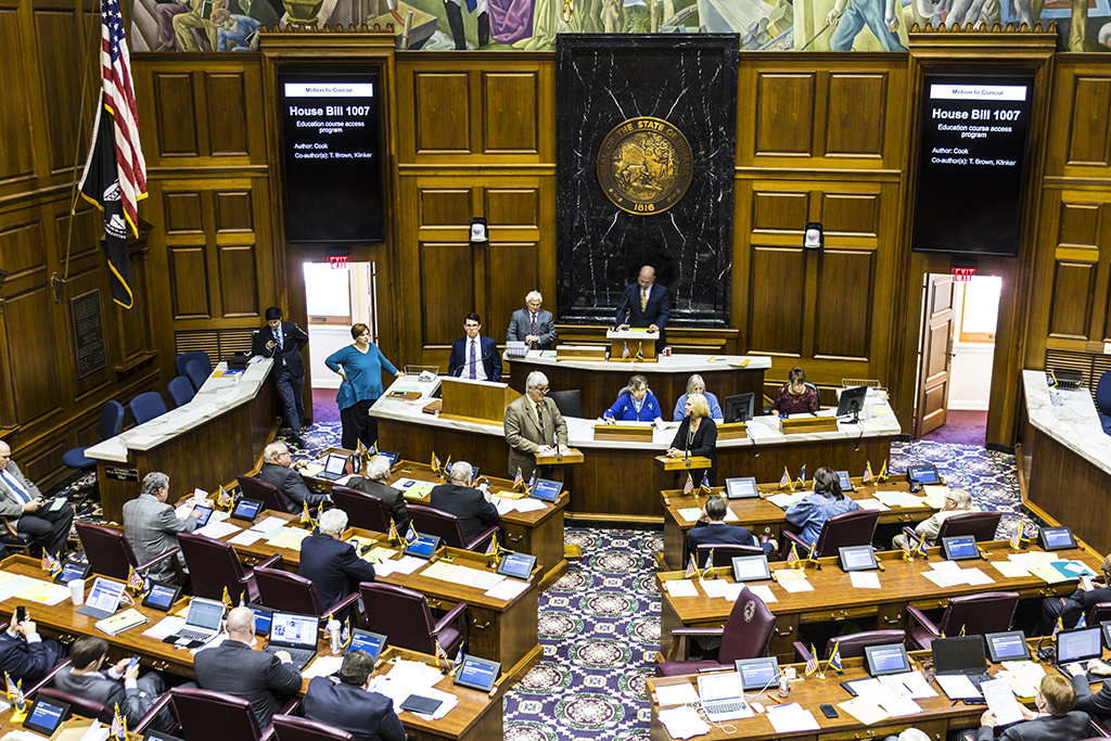 Indiana State Legislature in session