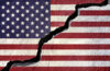 Fractured U.S. flag