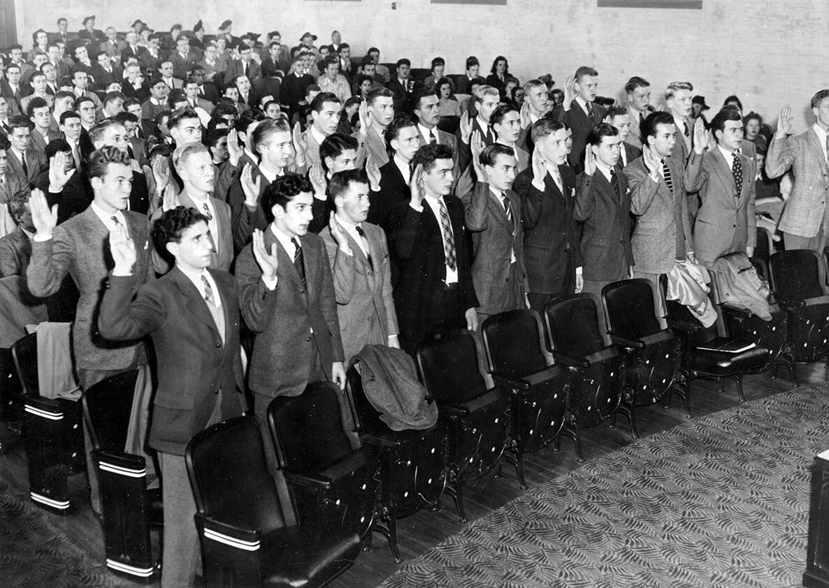 Clark students inducted into the Army, November 1942