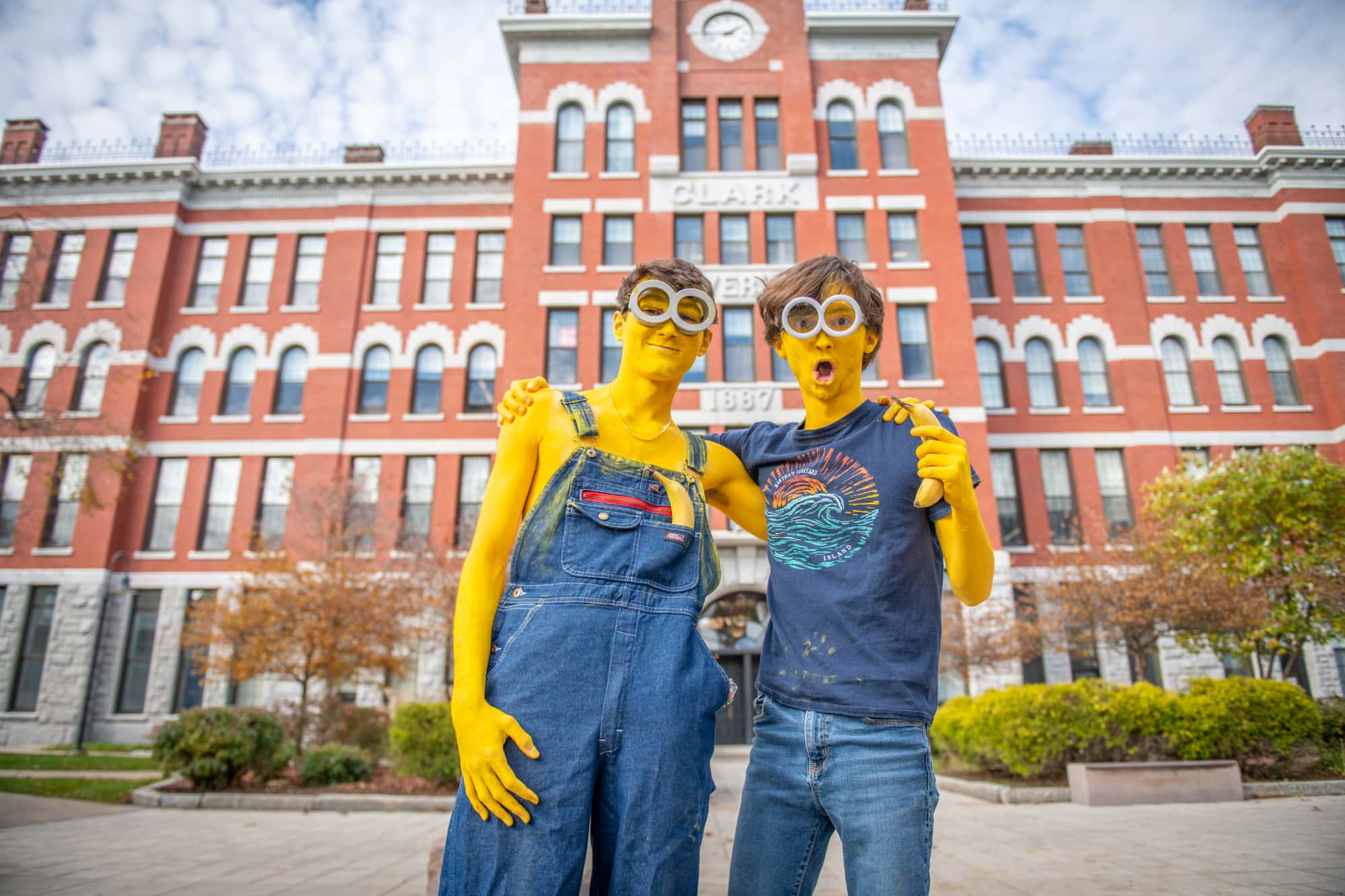 students dressed as Minions for Halloweekend