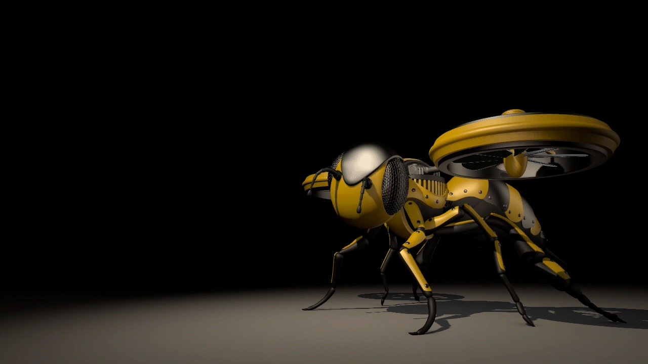 animation of a bee