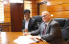 School of Management Dean Alan Eisner and DP Goyal, professor and director of IIM Shillong.