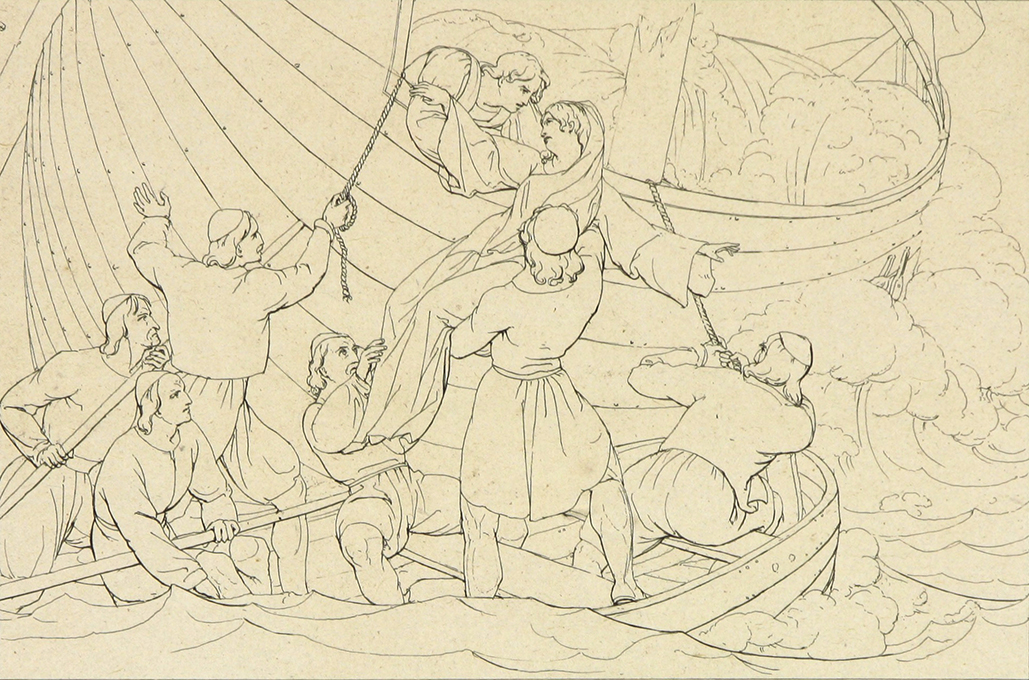 1827 Illustration of Twelfth Night by Frank Howard