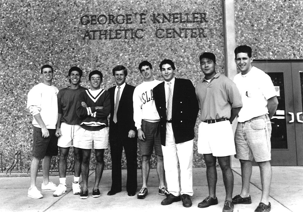Bobby Orr with Clark Athletics captains, 1992