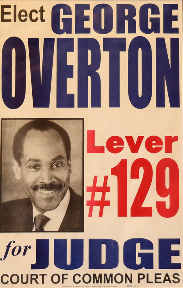 Poster from campaign of George Overton for judge in the Court of Common Pleas, Philadelphia 
