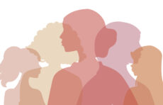 Illustration of five women in silhouette