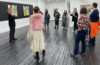 MFA students talking with gallery person in New York City