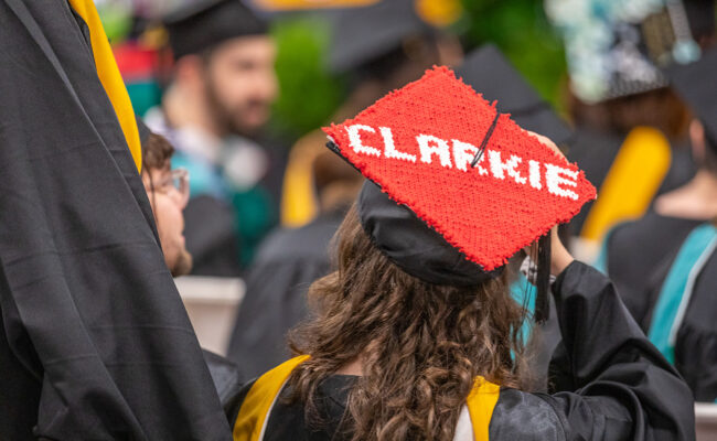 Students at Clark University Commencment